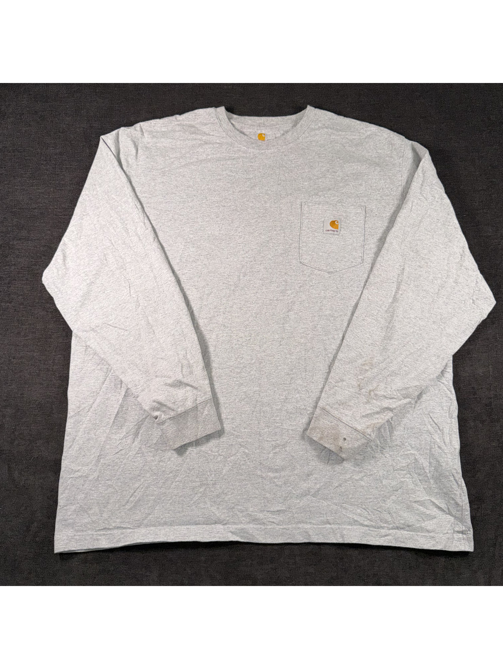 Carhartt Men's 2XL Original Fit Long Sleeve Pocket T-Shirt Gray